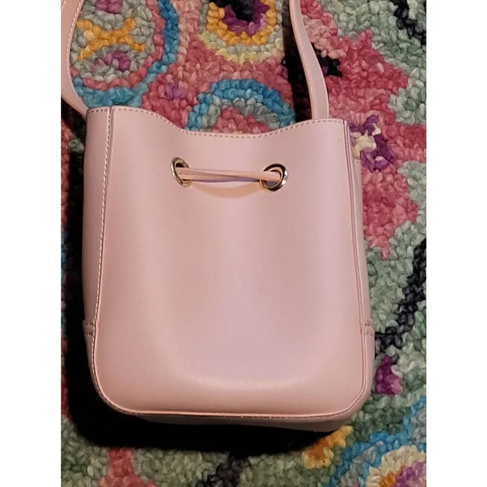 Katie Loxton Blair Bucket Bag Vegan Leather Pink Small